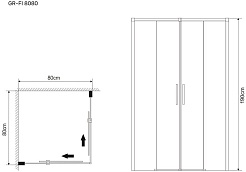 Grossman  Душевой уголок Fly GR-8080 – фотография-7
